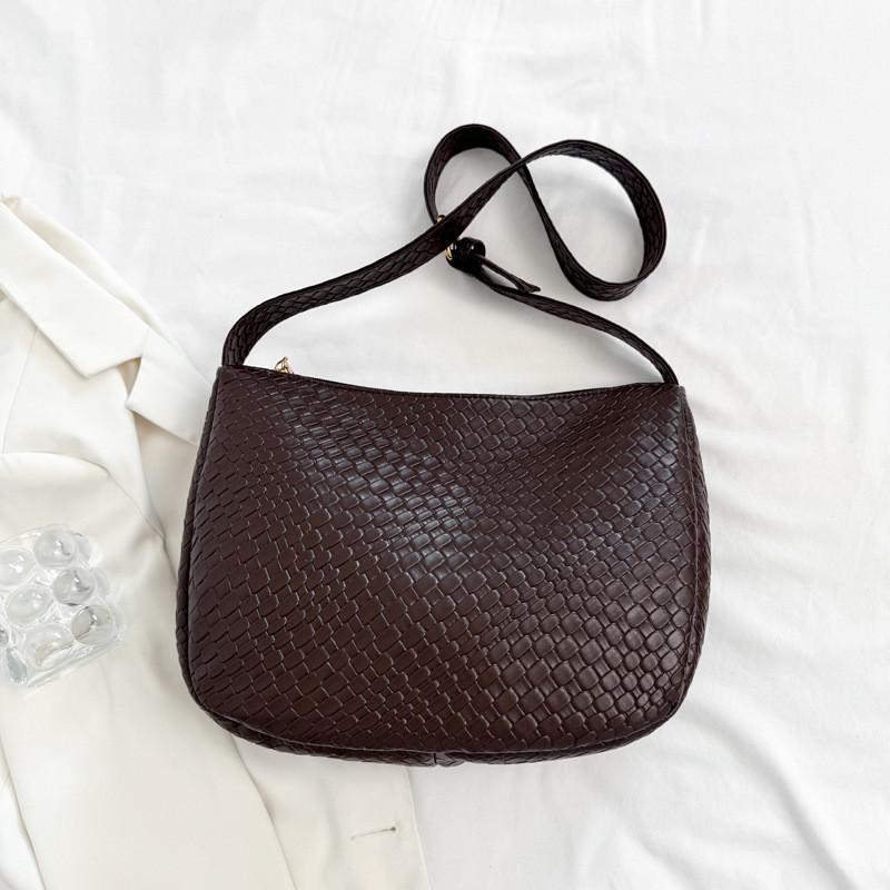 Большая сумка через плечо из ПУ, сумка-тоут, плетеные узоры для работы, прогулок, повседневная