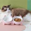 Colorful Cat Food Pot Double Bowl Water Bowl Creative Cat Bowl Pet Supplies