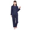 Beisia Pajama Long Sleeve and Loose Solid Navy Women's Set, Pants, Fit, Lightweight, Breathable, Comfortable, Simple,