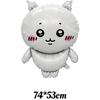 Chiikawa kawaii Happy Birthday Party Decorations Cute plate Banner Cake Topper Flag Balloons Disposable tableware Decorations