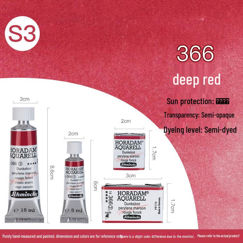 Schmincke Professional Watercolor Paint, Purple Red, 15ml, Artist Grade, Series 1 Tube