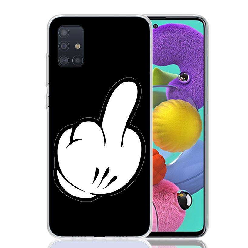 Middle Finger Phone Case For Samsung Galaxy A52 A32 A22 A12 A02S A50S A30S A51 A31 AA71 Note 20 Ultra 10 S10 Plus Galaxy A52 A42