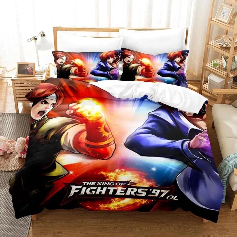 Anime The King Of Fighter Bedding Set Single Twin Double Queen King Cal King Size Bed Linen Set