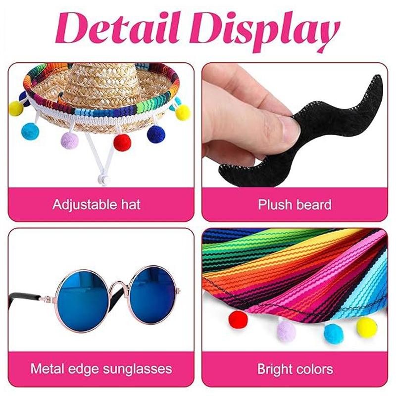 1 комплект Мексиканский гусь Набор одежды Праздничные принадлежности Белый гусь Декоративный набор Украшение для сада Полиэстер Яркий 9 стилей