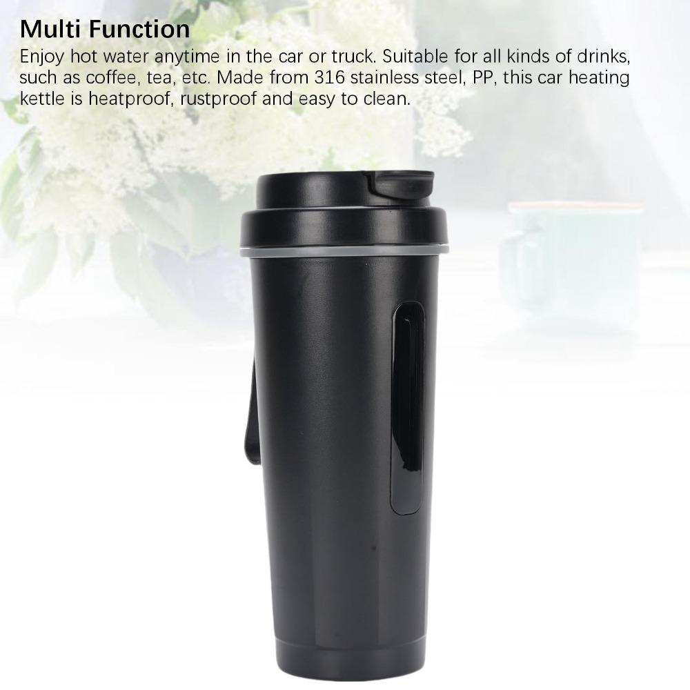 Digital Temperature Display Travel Mug Rustless Steel Heating Cup Electric Water Boiler Daily Use