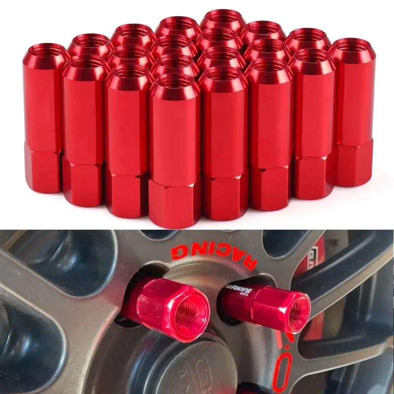 20PCS 60mm M14*1.5 Wheel Nuts New Racing Lug Nuts Screw Aluminum Tuner Racing Lug Wheel Nuts Screw Anodized Wheel Bolts