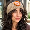 Elastic Button Hair Band Thickened Dopamine Hairband Crochet Headwrap Knit Headband  Fashion Girls