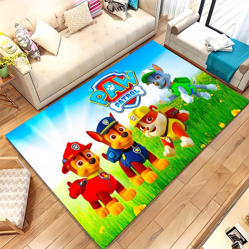 Cute P-Patrol Dog Cartoon Living Room Non-Slip Area Rug Soft Carpet for Bedroom Kids Playroom Sofa,Home Decor Doormat Gift