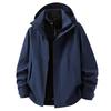 Mens/Womens 3-in-1 Removable Hooded Outdoor Rain Jacket With Fleece Liner Waterproof Windproof Hiking Camping Cycling