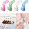 10pcs Mini Clothes Hanger for Closet Connector Hooks Cascading Plastic Wardrobe Coat Organizer Rack Holder Space Saving