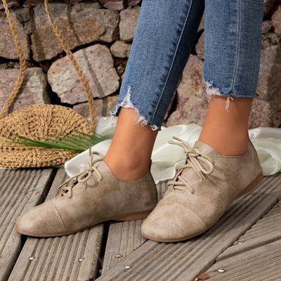 Ретро туфли на шнуровке с плоской подошвой, женские, весенние, новые, большого размера, с круглым носком, на мягкой подошве, туфли Дуду, размер 43