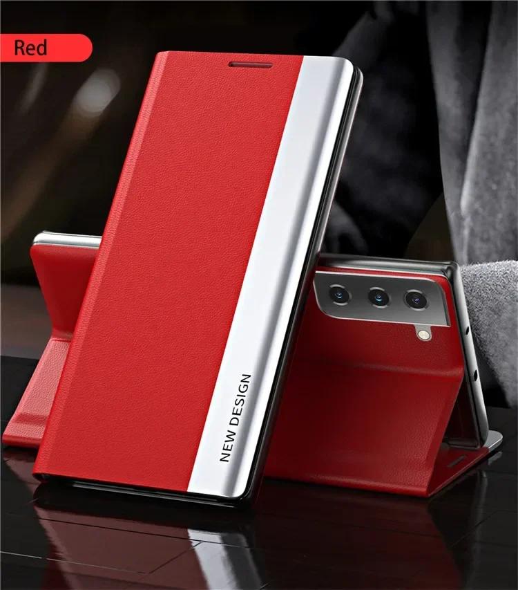 Роскошный кожаный чехол-книжка для Samsung Galaxy S25 Edge S24 S23 S22 S21 S20 Ultra S10 Plus S23 S21 S24 FE Note 20 Ultra Чехол-подставка