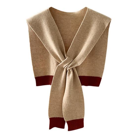 Женская вязаная шаль пэчворк цвет мягкий узелковый дизайн универсальная мягкая текстура шаль зимний теплый шарф