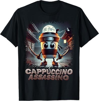 Футболка унисекс Cappuccino Assassino Итальянский Мем Мозговая Гниль