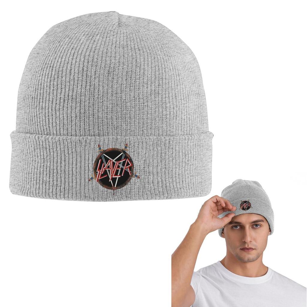 Slayers Logo Warm Knitted Cap Hip Hop Bonnet Hat Autumn Winter Outdoor Beanies Hats for Unisex Adult