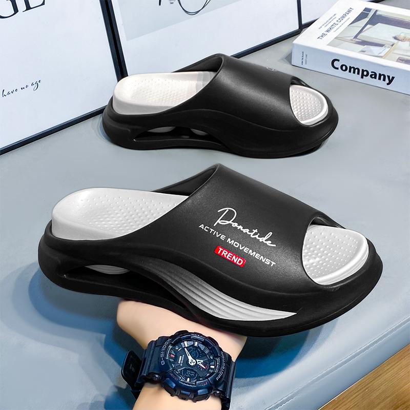 Летние мужские тапочки Нескользящие мужские сандалии Толстая мягкая платформа Домашняя обувь для помещений Душевые тапочки для ванной комнаты Уличная повседневная обувь