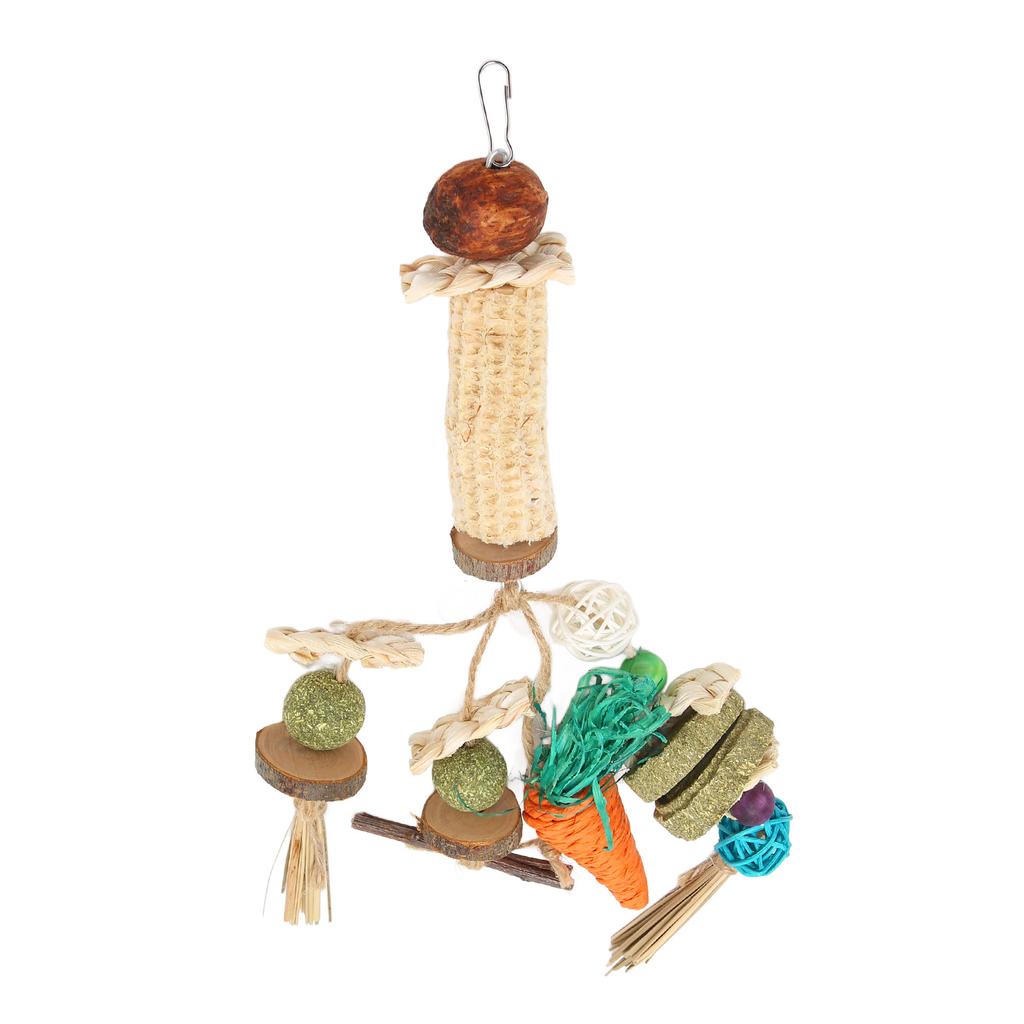 Rabbit Cage Hanging Chew Toys Rabbit Teeth Grinding Chew Toys for Guinea Pigs Chinchillas Hamsters Rats Teeth Grinding