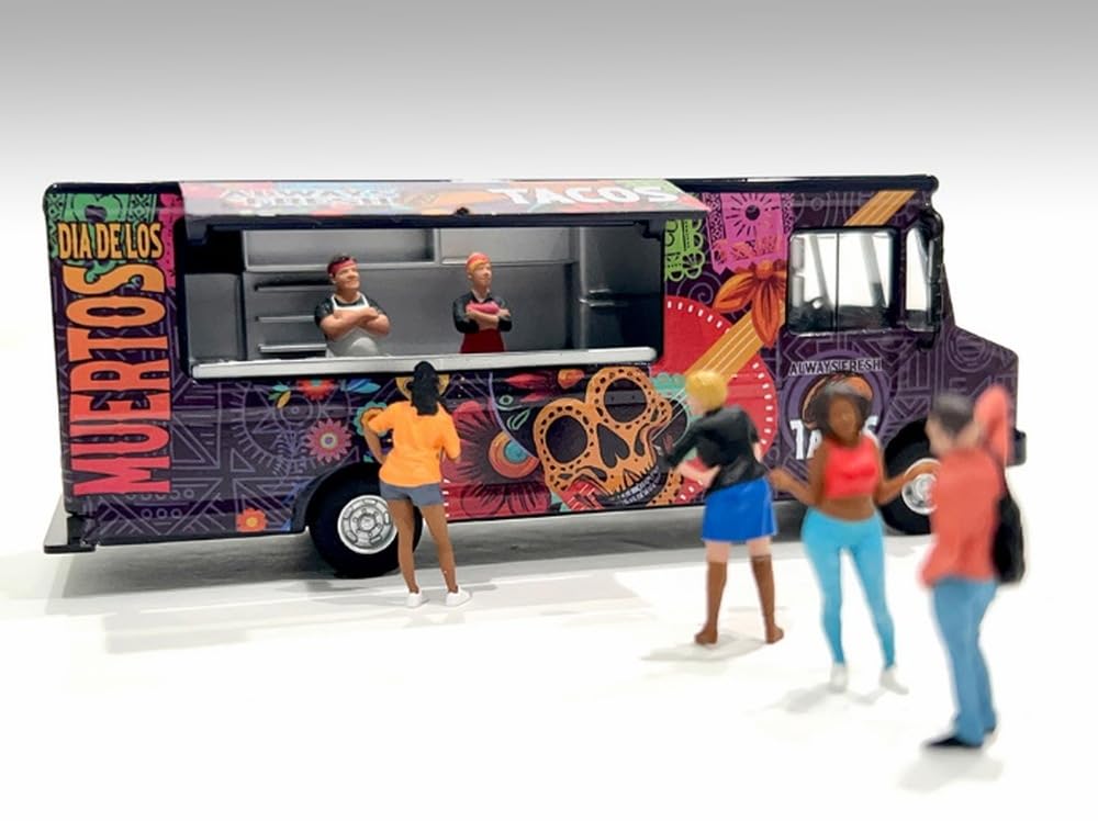 Американская диорама Масштабный фудтрак 1/64 (DOTD) (Готовый продукт) AD-70100MJ