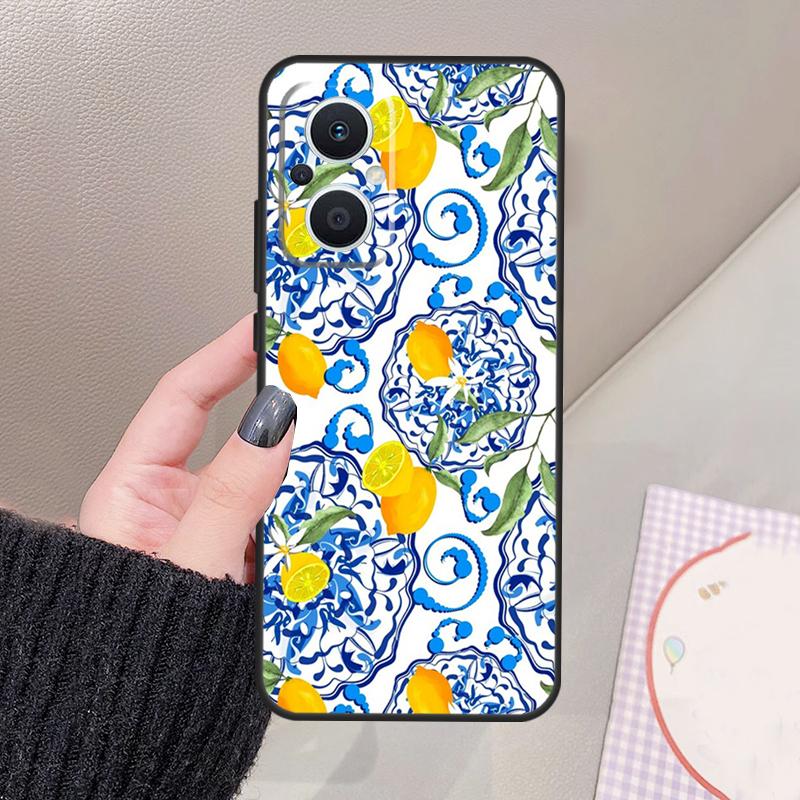 Средиземноморский Лимон Чехол Для OPPO Reno 11 12 13 14 Pro 11F 12F 13F 14F 7 8 Lite OPPO Find X9 X6 X5 X8 Pro Чехол