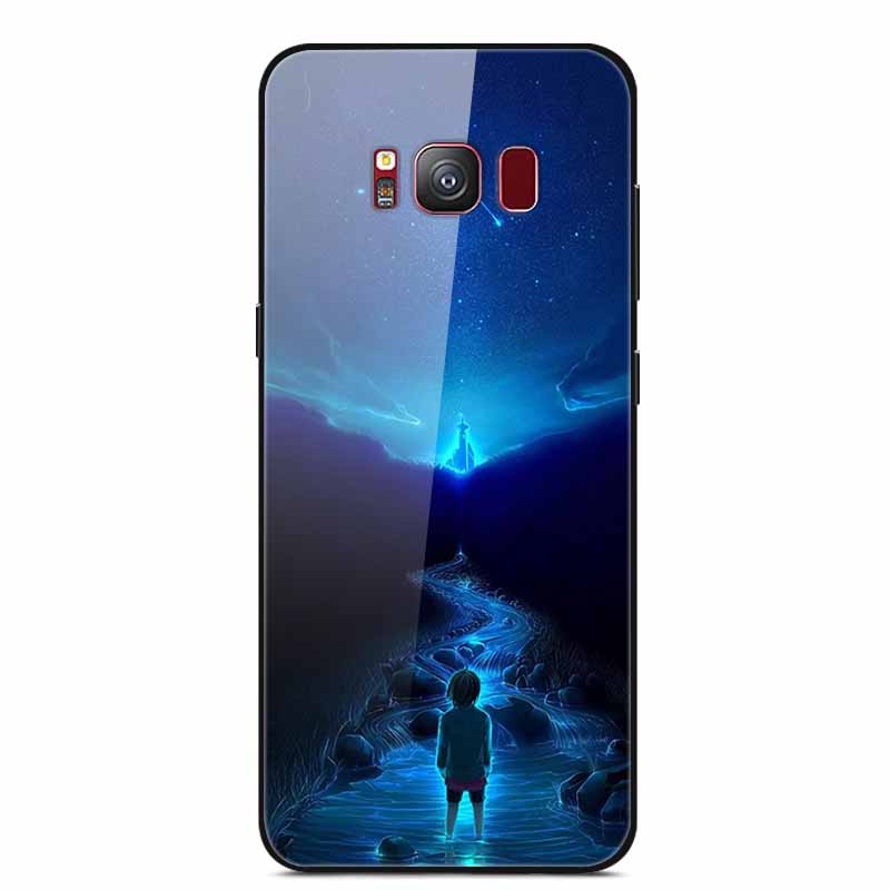 Стеклянная задняя крышка для чехла телефона Samsung S8 Plus, S8Plus, жесткий чехол из закаленного стекла для Samsung Galaxy S8 Plus, S 8, мягкий край