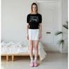 Egoist Volume Boucle Lettering Short Sleeve Knit  Es2okh02 