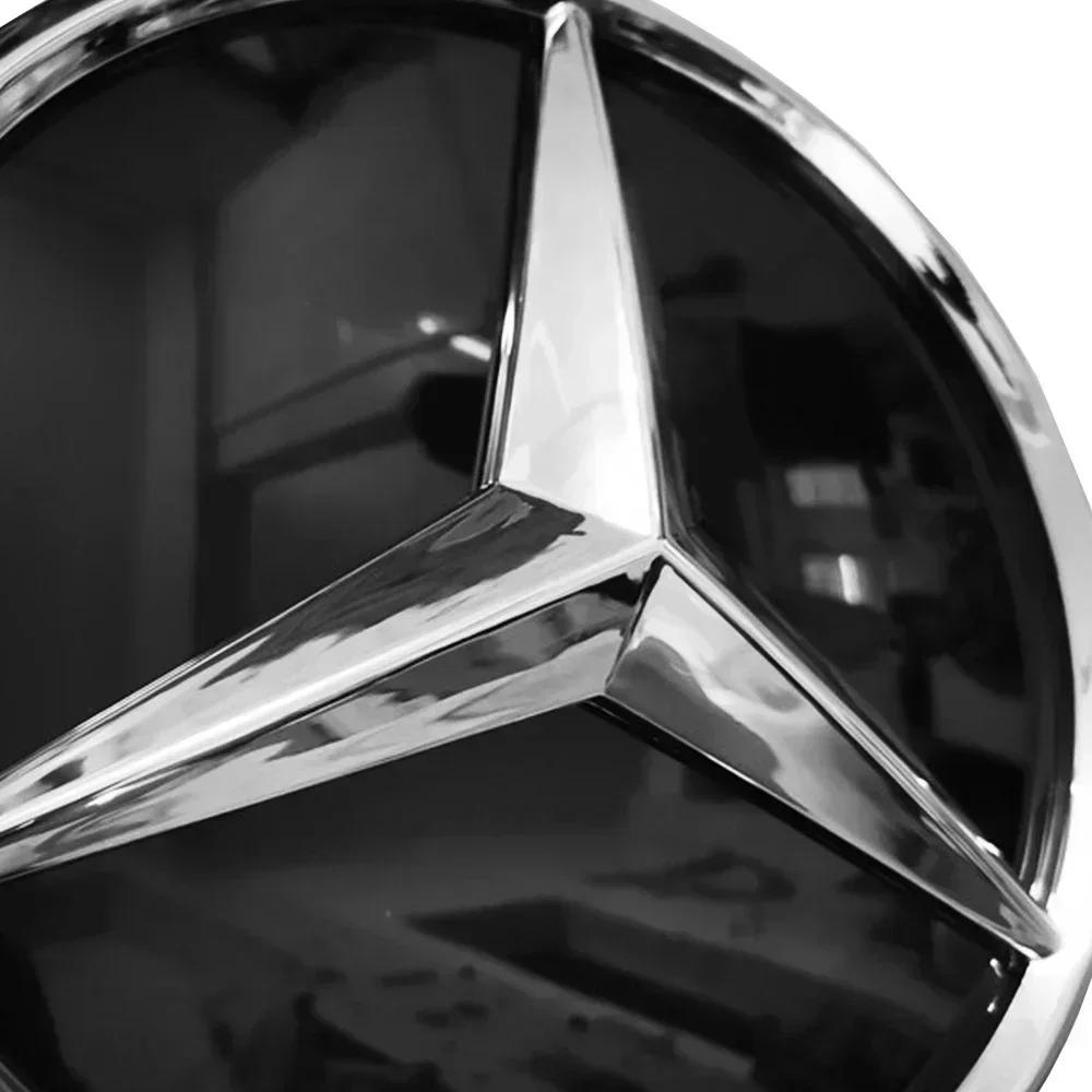 Car Sticker New 2025 For Mercedes Benz 1Pc Car Front Grille Star Logo Badge Mirror Bottom 3D ABS Logo for Mercedes-Benz W205 W17