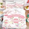 MINISO Мультяшное покрывало My Melody для мальчиков и девочек Sanrio Двуспальное одеяло 3 предмета Печатный домашний комплект постельного белья Пошив на заказ Размер King Size