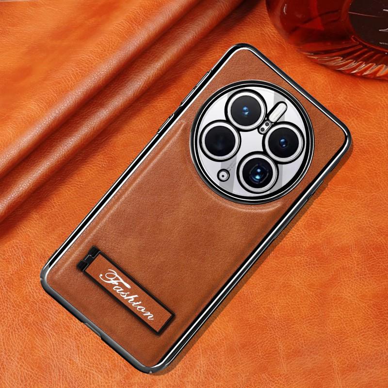 Premium Leather Phone Case With Built-in Kickstand Mate 50 Pro 60 Series IPhone 15 14 13 12 Ultra Slim Business