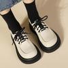 Small Leather Shoes Women's Lace-up British Style Platform Loafers Spring and Autumn 2025 New Fashion Student Big Head Jk Single Shoes