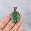 Подвеска Изумрудное Древо Жизни, Подвеска из медной проволоки 999 пробы, Ювелирное изделие с драгоценным камнем, Подвеска ручной работы, Удивительное ювелирное изделие, Подарок для нее