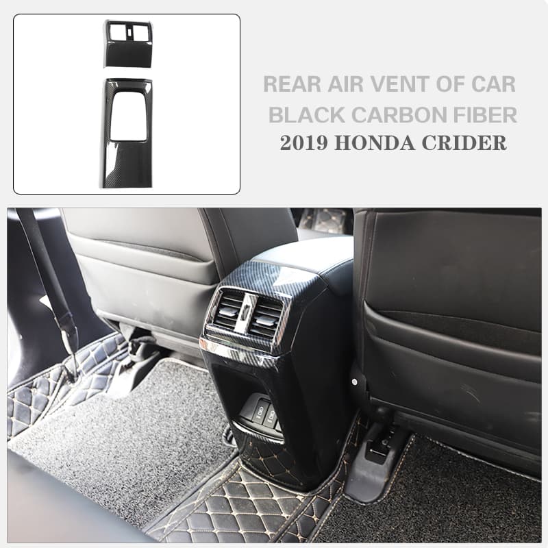 19year CRIDER Rear Cup Holder with Carbon Fiber Pattern Black Navigation Panel Is Used for Car Interior Decoration
