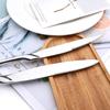 Luxury Silver Dinner Knife 304 Stainless Steel Steak Knife Cutlery Set Knife Dessert Tableware Set Mirror Flatware Jagged Edge
