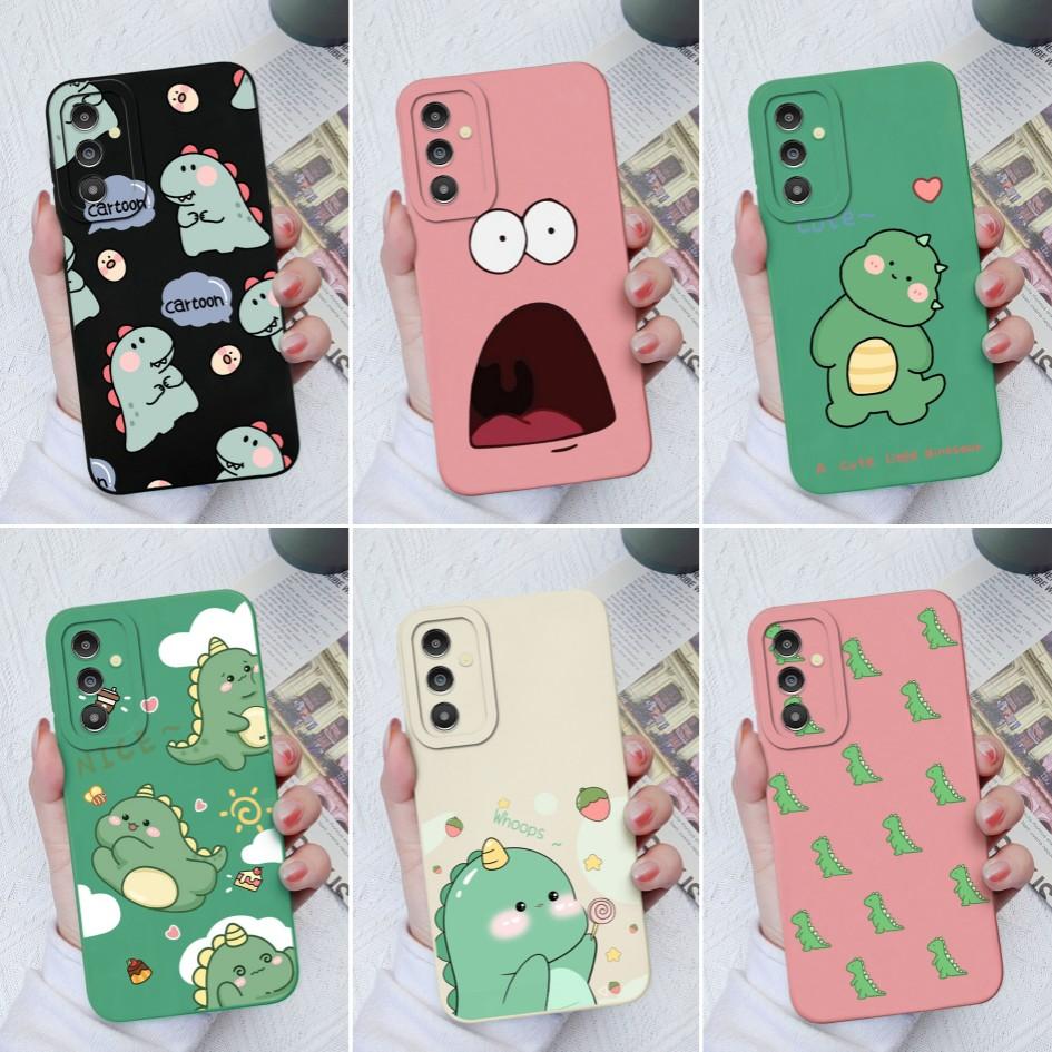 Cute Cases For Samsung Galaxy A31 A50 A51 A71 A52 A12 A13 A14 M54 Little Dinosaur Silicone Camera Protection Phone Bumpers For Galaxy Fundas Cover