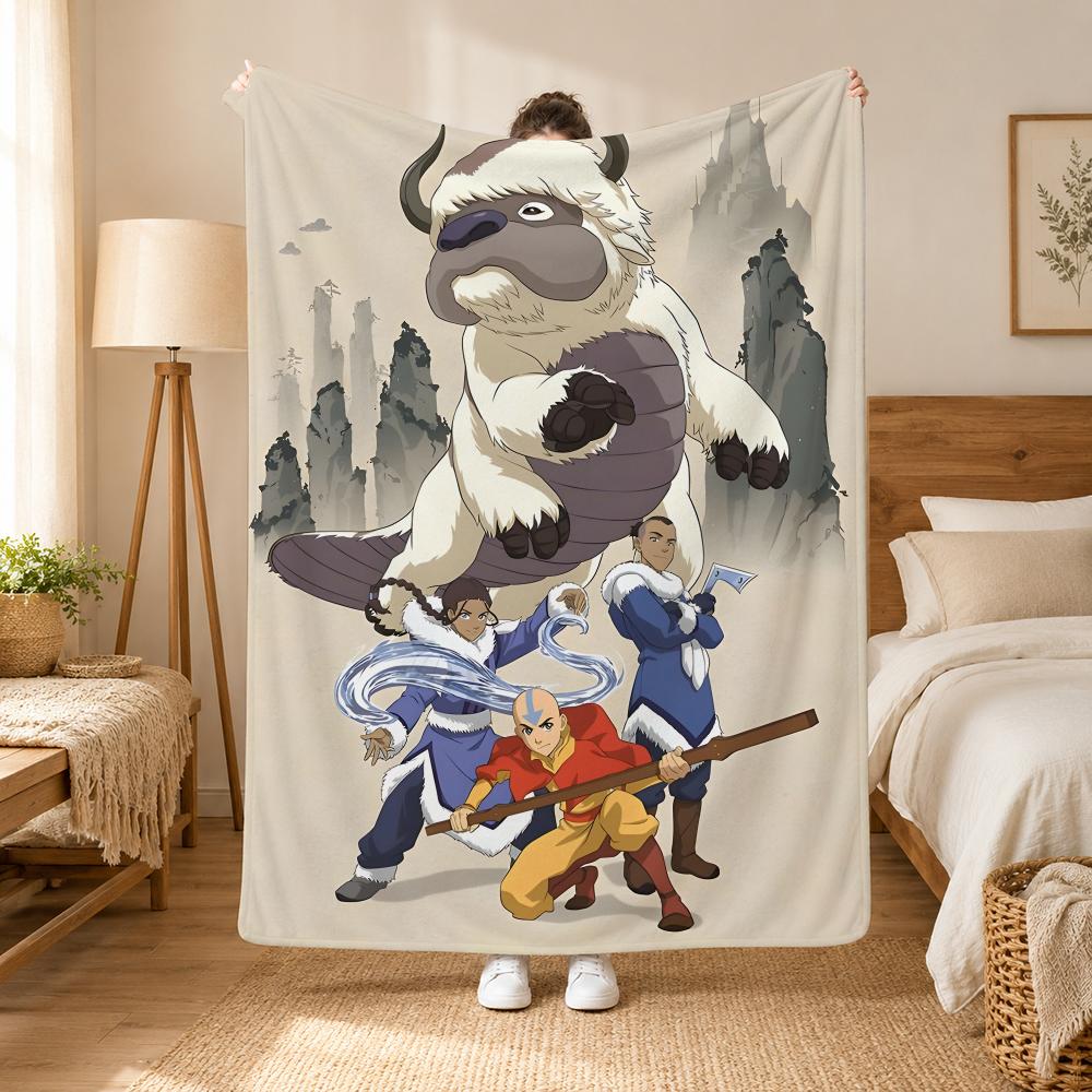Avatar The Last Airbender Cartoon Throw 240g flannel blanket, suitable for sofas, beds, offices,  exquisite gift blankets