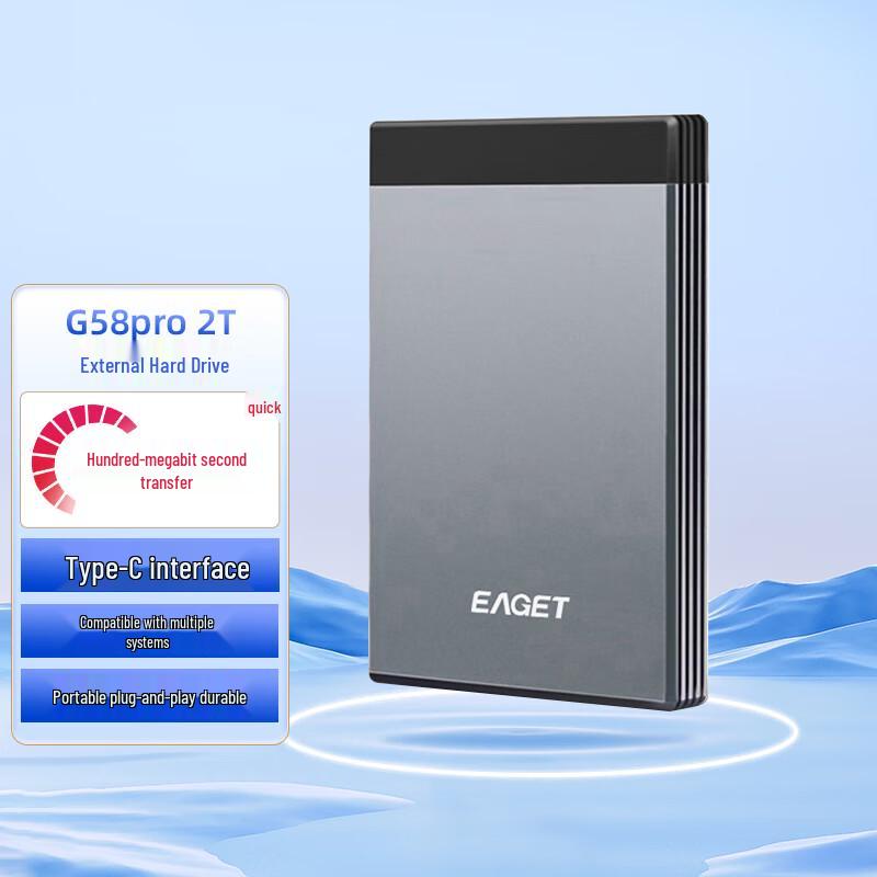 EAGET G58pro 2 ТБ Портативный внешний жесткий диск Type-C