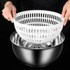 Manual Vegetable Dehydrator Stainless Steel Fruit Washer Salad Spinner  Kitchen Accessories