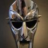 Маска MF DOOM Безумная злодейская стальная броня, выкованная вручную средневековая маска, дань уважения MF Doom