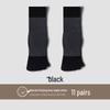 Men's Sports Cotton Five-Toe Socks: Sweat-Absorbent, Anti-Odor, Mid-Calf, Solid Colors, Autumn Collection.