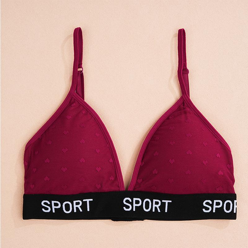 FINETOO Women's Lace Underwear Sports Bras Sexy Girls' Bra Detachable Breast Pads Bra 3/4 Cup Push Up Bra Triangle Cup Strap Underwear