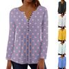Women's Casual Daily Top Loose Button Long Sleeve T-shirt Top