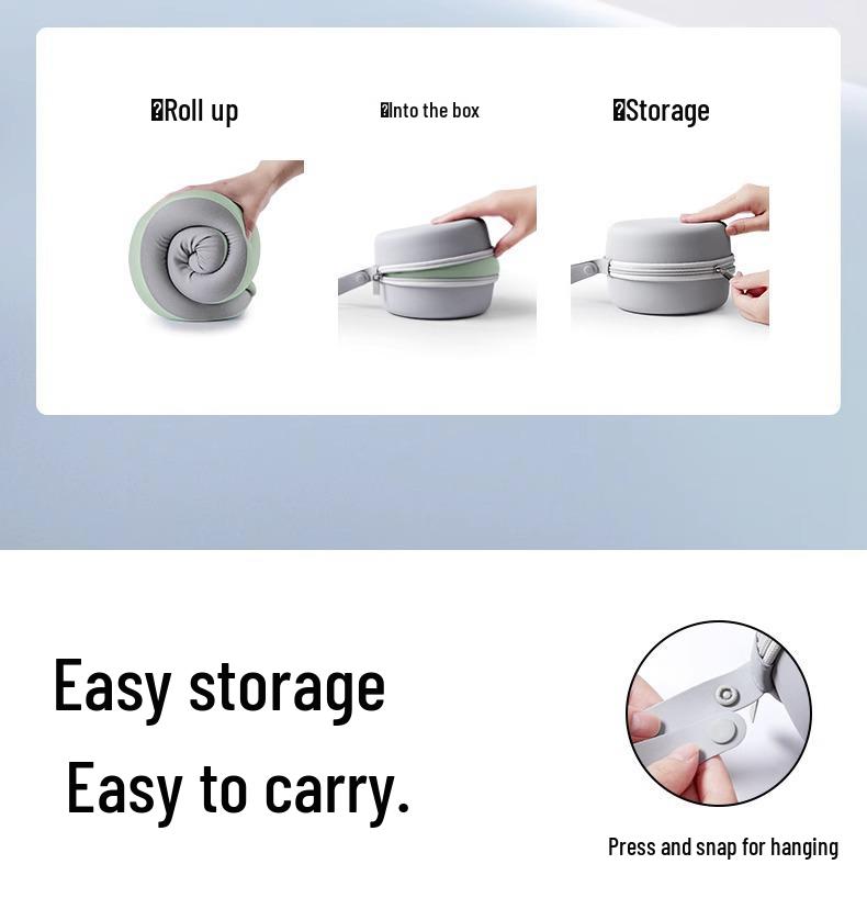 Подушка дорожная U-образной формы с эффектом памяти для самолета и поддержки шеи