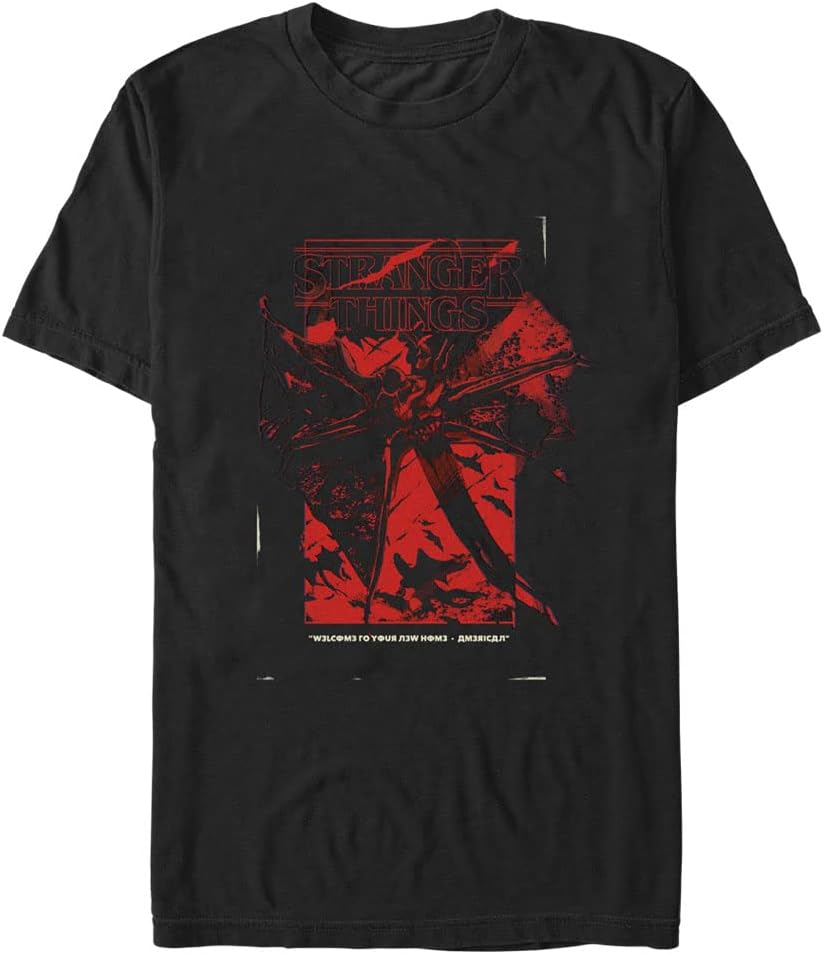 Stranger Things Men's Big & Tall Distort Poster Short Sleeve Tee