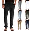 Business Men's Casual Loose Large Size Elastic Waist Cotton Peplum Solid Colour Pants