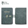 Leather Passport Protection Set with Edge-Bound PU Holder and Document Storage Bag