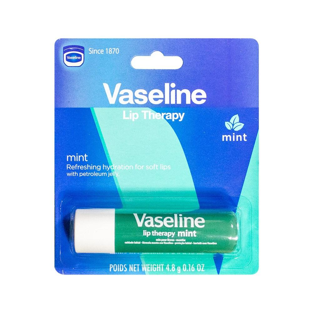 Vaseline Lip Therapy Lip Balm Stick Type Mint, Mint, 4.8g, 6 Pieces