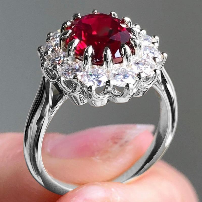 New Jewelry Ruby Ring Simple Women's Diamond Jewelry Wedding Ring