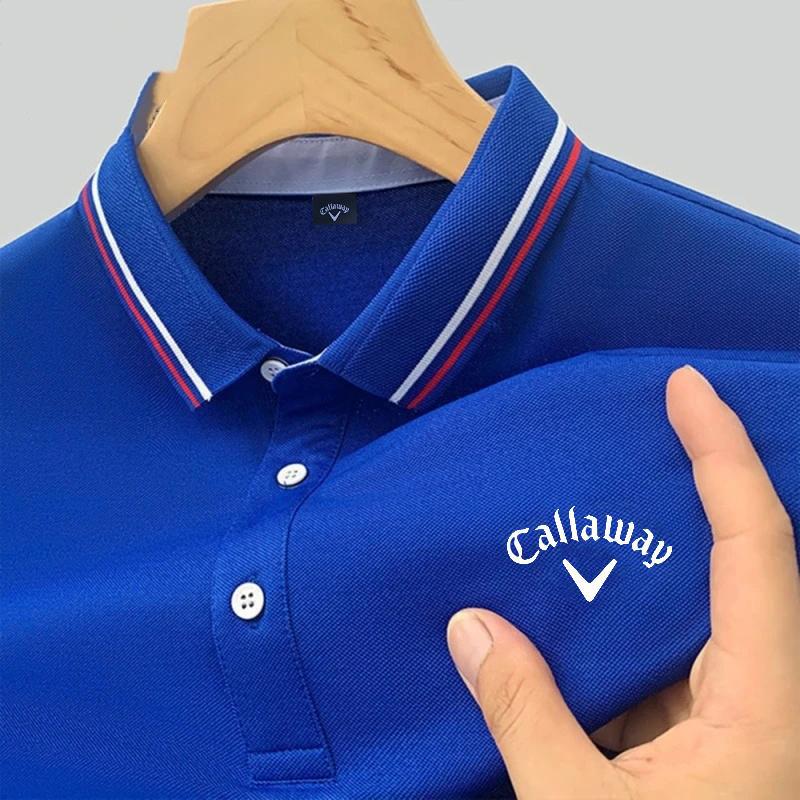 Callaway Embroidered 2025 Новая летняя рубашка поло для мужчин Высококачественная повседневная удобная и дышащая футболка с коротким рукавом для мужчин