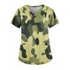 Женская мода V-образный вырез повседневные камуфляжные принтованные топы с карманами рабочая одежда