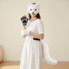 Funny Animal Costume Set Polyester Tail Mask Paw Gloves Full Set Plush Cosplay Mask  Masquerade