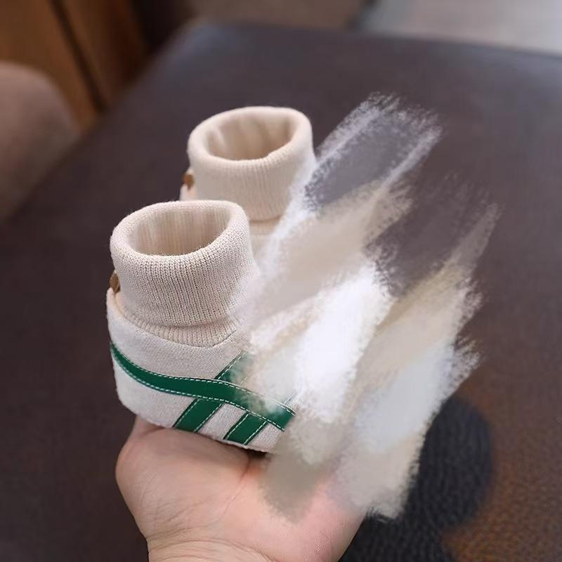 Мягкая подошва, первые шаги, нескользящие хлопковые детские туфли для 6-12 месяцев